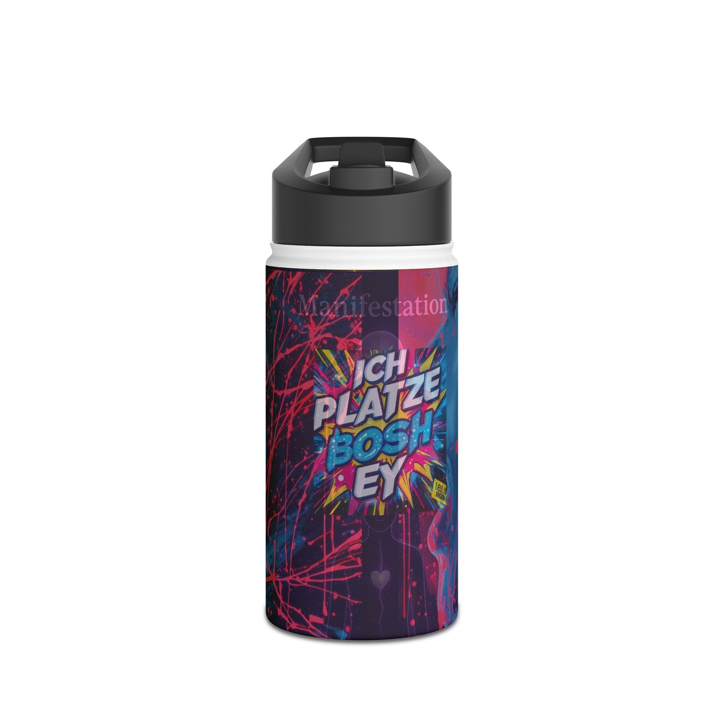 Neon Graffiti Stainless Steel Water Bottle — Bold