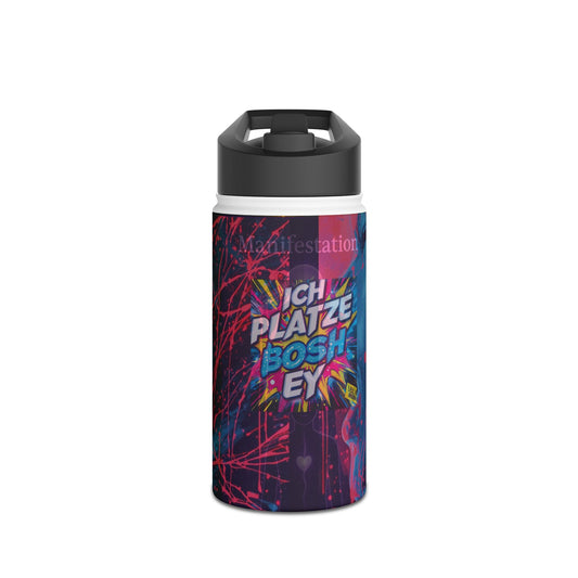 Neon Graffiti Stainless Steel Water Bottle — Bold