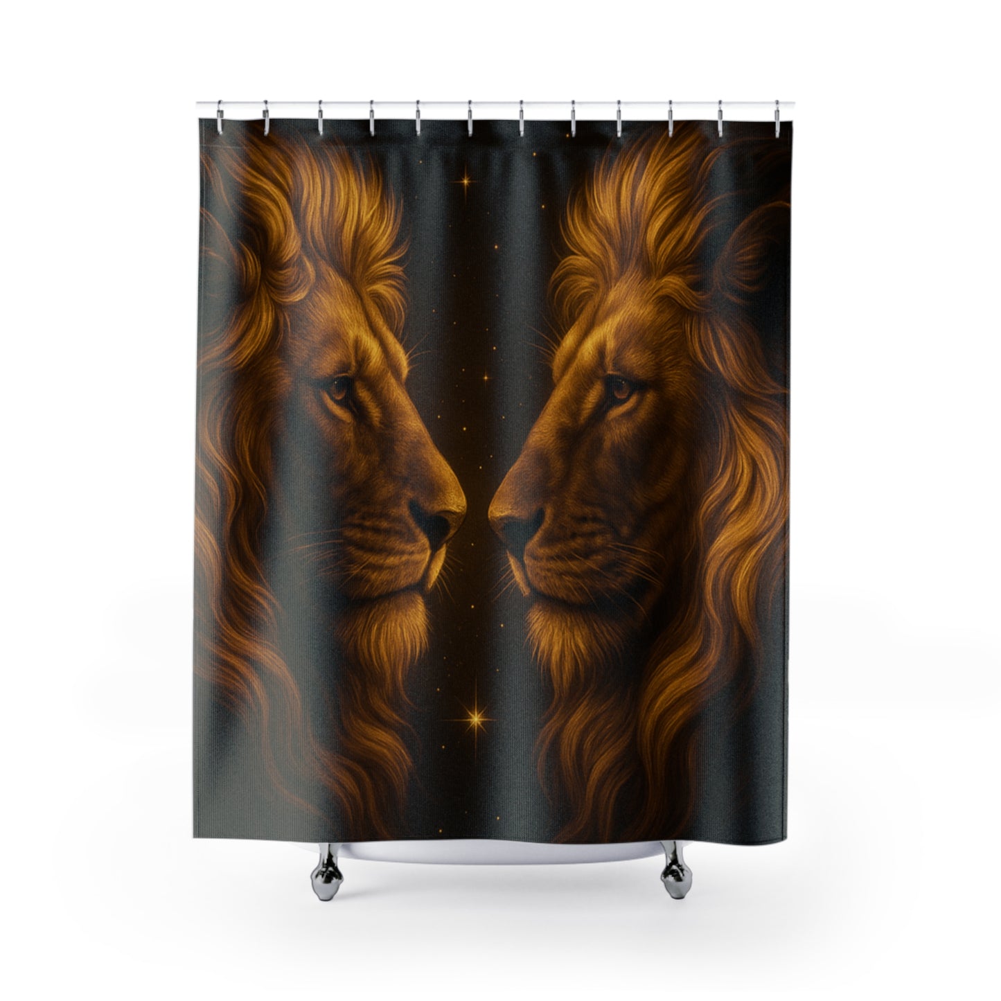 Majestic Lion Shower Curtain, Animal Decor, Nature Theme, Bathroom Art, Gift for Animal Lovers, Unique Home Decor