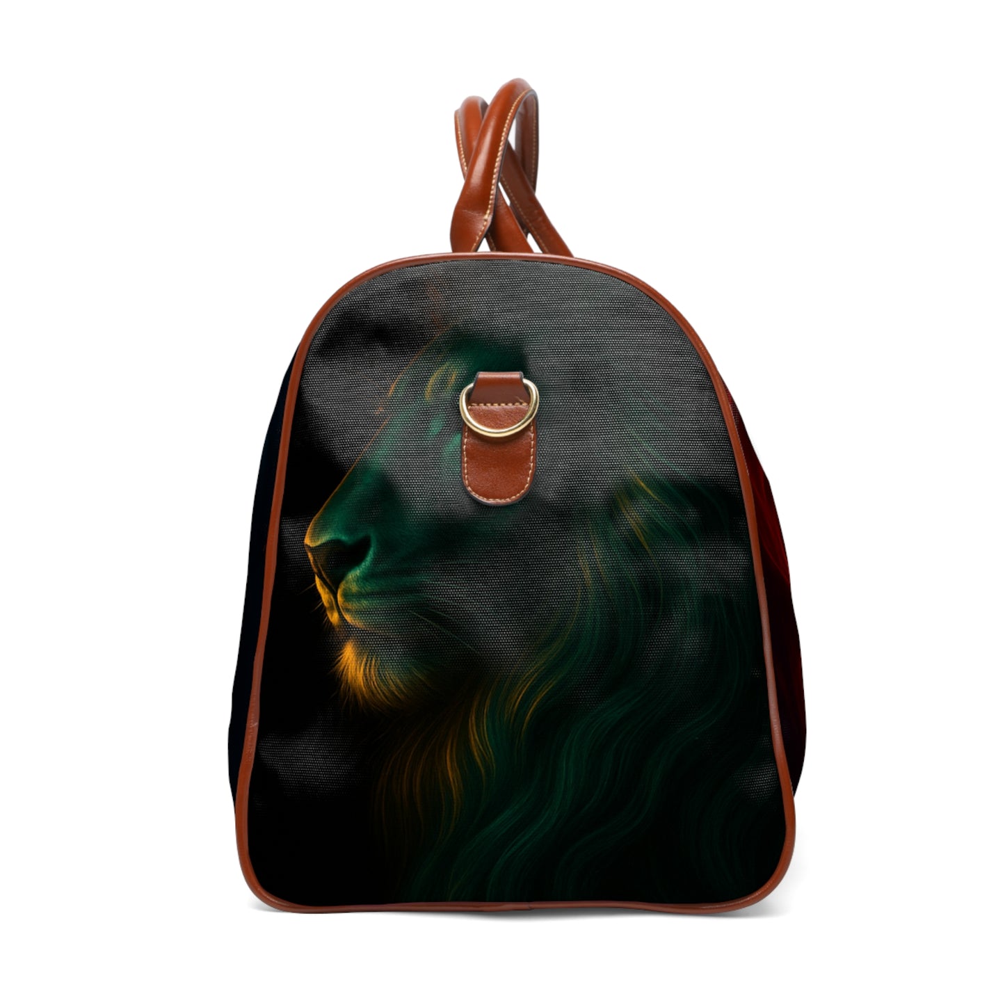 Vibrant Waterproof Travel Bag with Lion Design