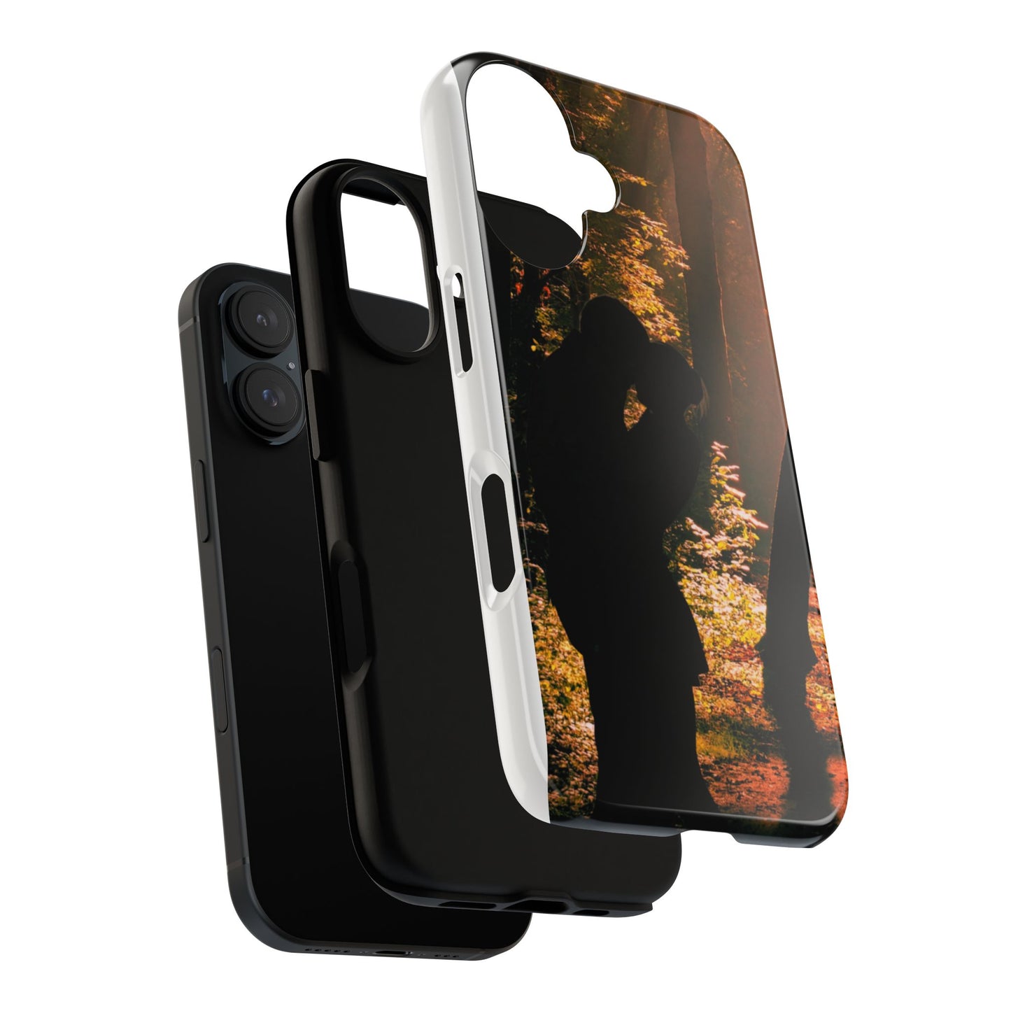 Silhouette Love Phone Case - Tough Cases for Couples, Gift for Anniversary, Unique Phone Cover, Romantic Tech Accessory, Compatible [...]