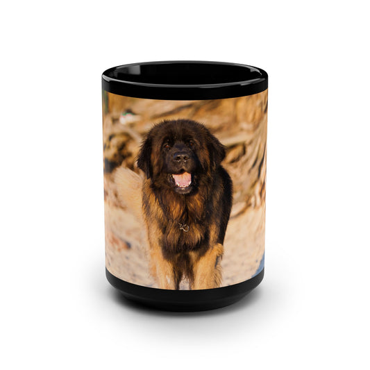 León Dog Lover's Black Mug | 15 oz | Perfect for Gifts, Home Decor, Coffee, Tea, Pet Owners, Birthdays