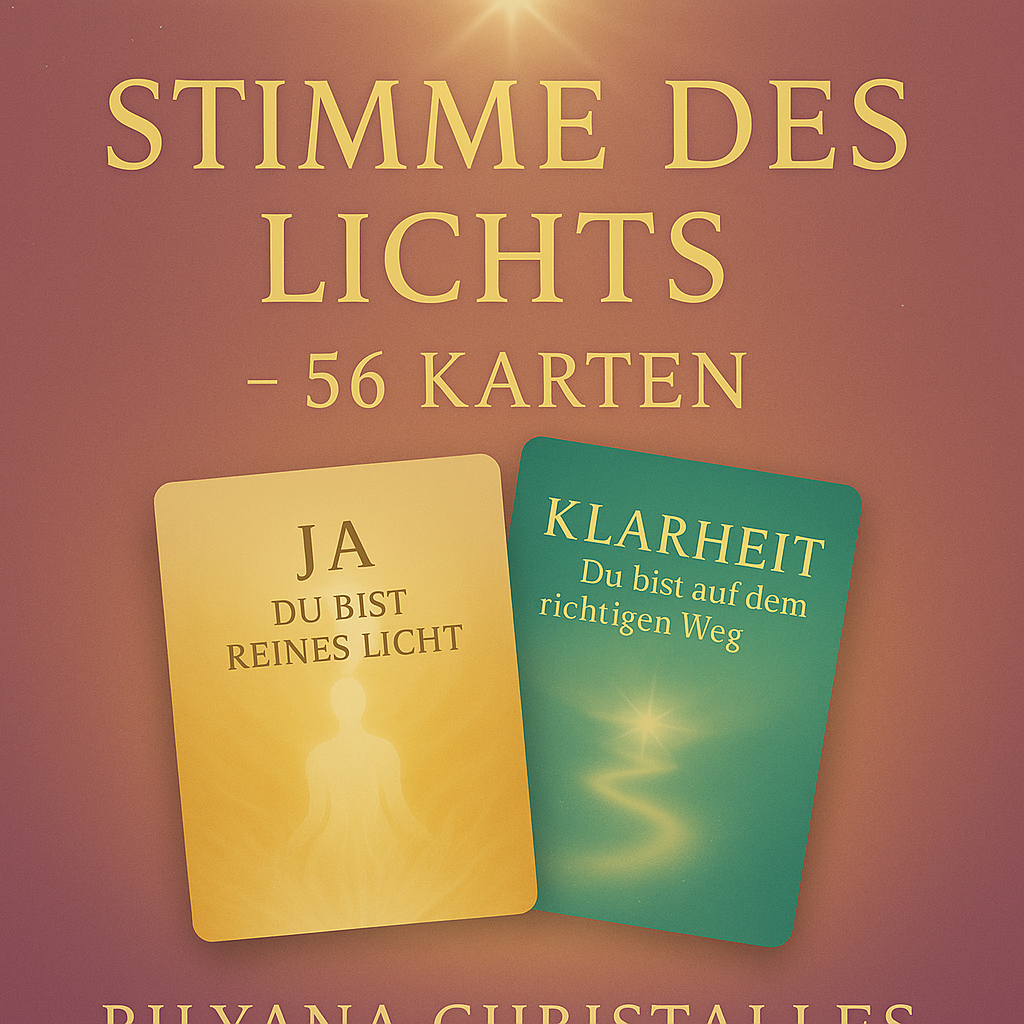 Kartenset: Stimme des Lichts ☀️🌞☀️ 56 Karten für klare Antworten und Seelenführung
von Bilyana Christalles